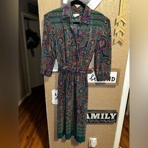 Vintage Women’s Breli Originals Emerald Red Blue Paisley Size 10